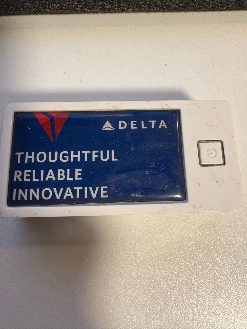 Rare Delta Airlines Portable Power Bank - “ Thoughtful, Reliable, Innovative”
